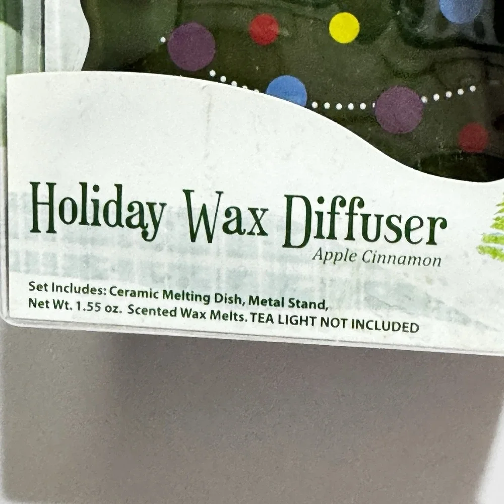 Christmas Tree Wax Warmer Holiday Collection Melts Tea light Apple Cinnamon Gift